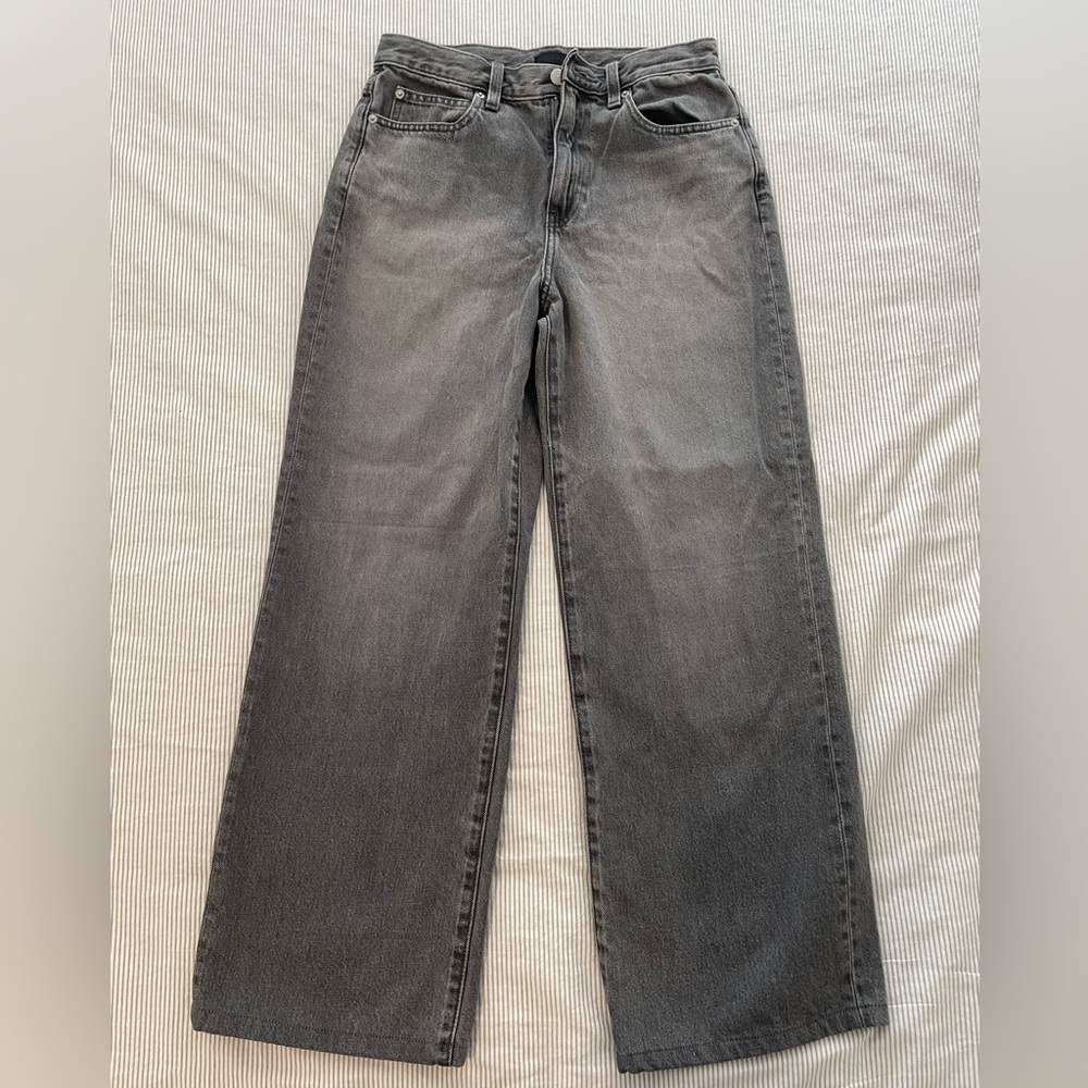 Uniqlo Gray Wide Leg Jeans